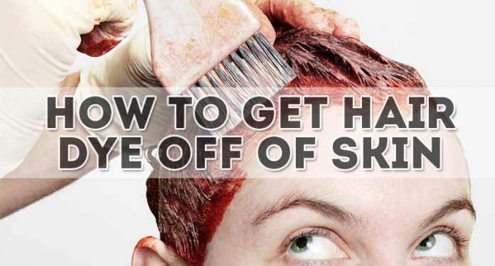 How to get hair dye off skin